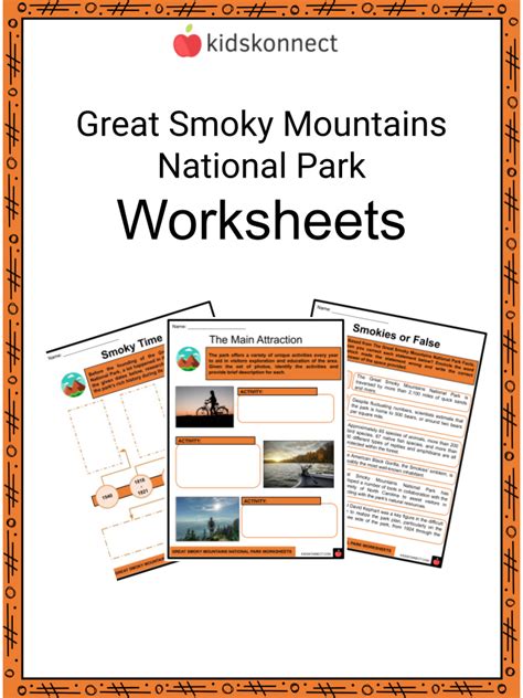 Great Smoky Mountains National Park Worksheets Biodiversity History