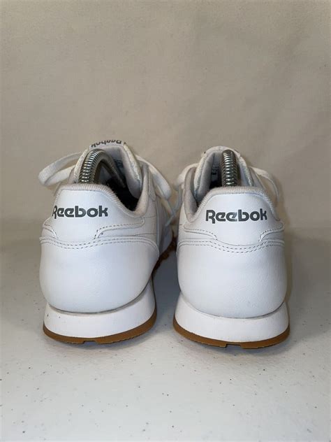 Reebok Classic Leather Men’s 7 Women’s 8 5 White Sneakers 059503 Ebay