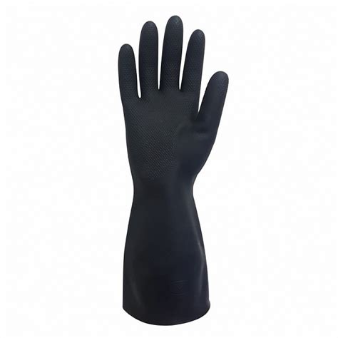 Neoprene Chemical Resistant Gloves 330mm Black Flocklined Protrade Online