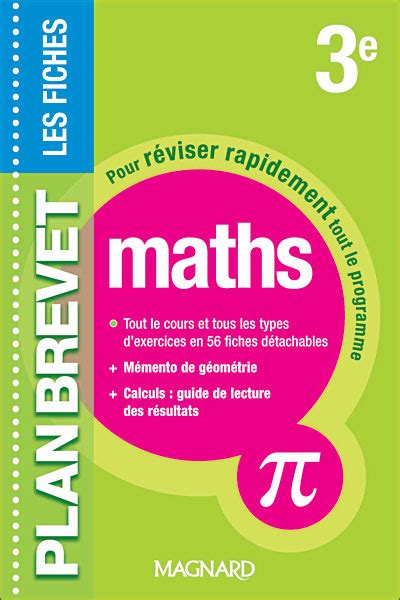 Plan Brevet les fiches Mathématiques 3ème broché Collectif Achat