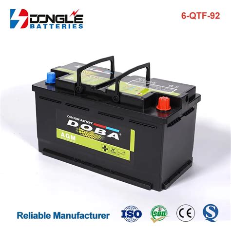 High CCA Large Capacity 12v 92Ah Rechargeable Automobile Trucks 6 QTF