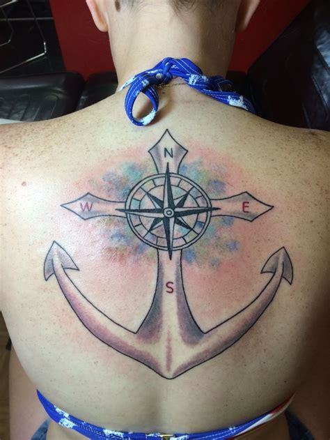 My Compass Rose Cross Anchor Tattoo Tattoos Pinterest