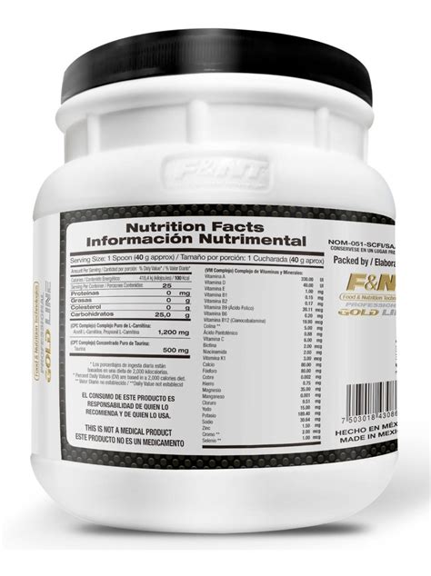 F Nt L Carnitina 1 000 Gr 1 200 Mg L Carnitina En Polvo Fnt F NT