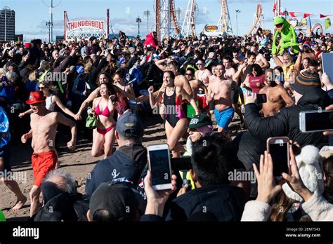 The Coney Island Polar Bear Club S Annual New Year S Day Swim At Coney