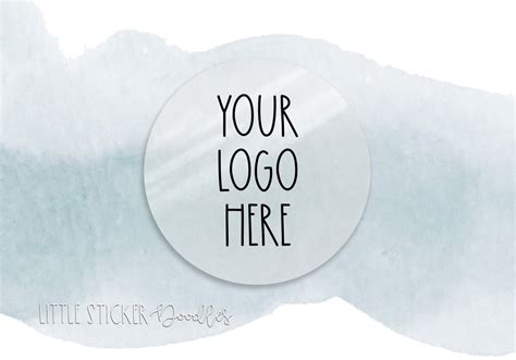 Round Clear Logo Stickers Custom Transparent Labels - Etsy