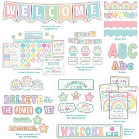 Teacher Created Resources Tcr2088713 Pastel Pop Decor Set Bulletin