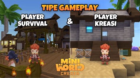 Gameplay Type Of Survival Creation Player Mini World Creata