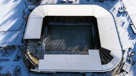 Portowa Duma Trybuny Stadionu Na Finiszu