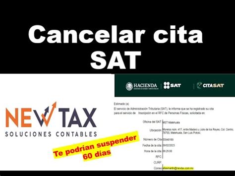 Cita Sat Cancelar Si No Puedo Asistir Consecuencias De No