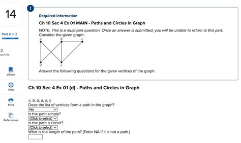 Solved Required Information Ch 10 Sec 4 Ex 01 MAIN Paths Chegg