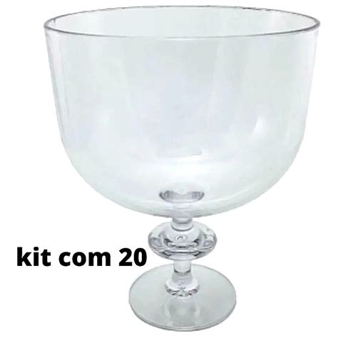 Taça Americana Acrílico Incolor 1 25L Sem Tampa Kit C 20