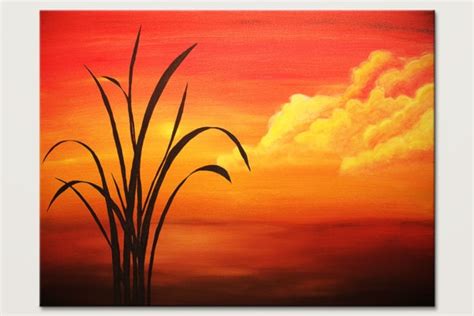 Back Home Landscapes Other Landscapes Sunset Palm Landscape Abstract