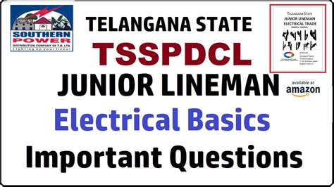 TSSPDCL JLM Objective Electrical Basics QUIZ 1 YouTube