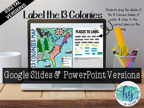 13 Colonies Map And Quiz Print And Digital By History Gal