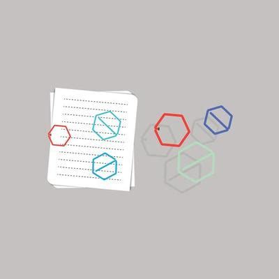hexagonal graph paper vector art icons  graphics