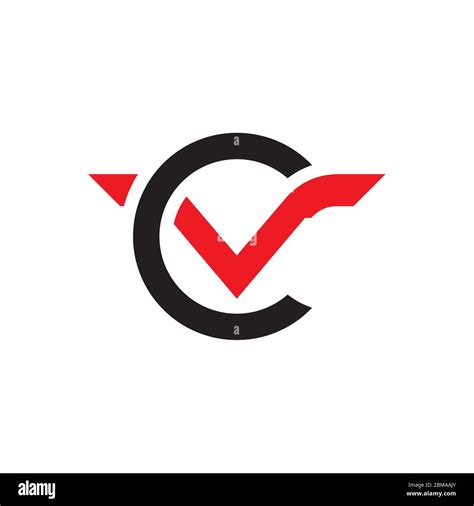 Black Red C V V C Letter Logo Design Vector Stock Vector Image Art