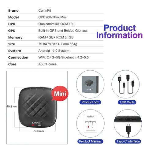 Carlinkit Cpc Carplay Mini Ai Tv Box G Lte Gb Android