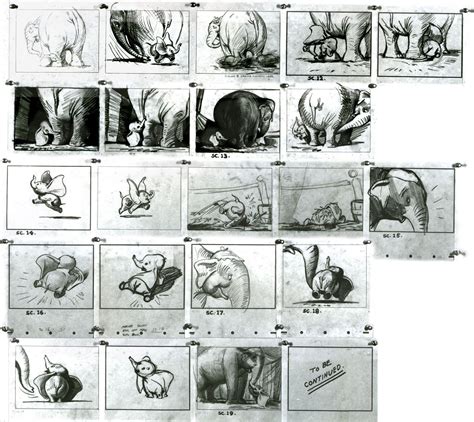 Bill Peets Brilliant Storyboard For The Sequence Where Dumbo Takes A