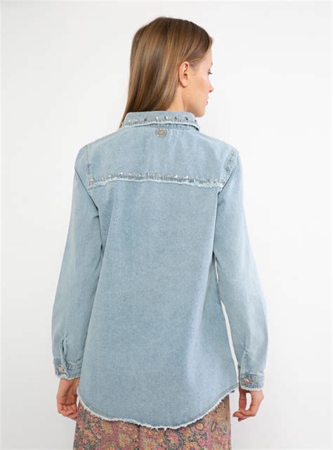 Ripley Chaqueta Tatienne Tachas Denim Gastada