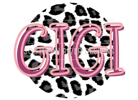 Gigi Leopard Png Design For Sublimation Svg Files For Cutting Etsy