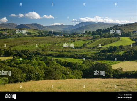 Green Fields In The Finn Valley Beneath The Bluestack Mountains