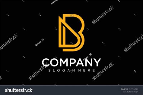 Creative Minimalist Letter Db Logo Design Stock Vector Royalty Free