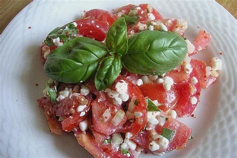 Tomatensalat Mit K Rnigem Frischk Se Von Daniela Chefkoch Rezept