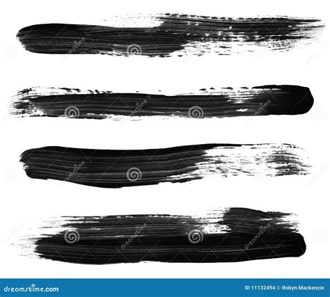 Black Paint Brush Strokes Stock Images - Image: 11132494