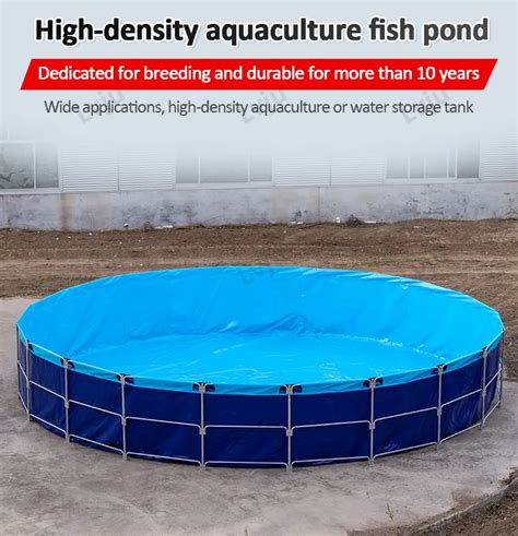 Lvju Aquaculture Equipment Pvc Canvas Fish Tank Farming Round Foldable