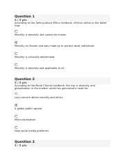 ETHC 101 Quiz1 Docx Question 1 5 5 Pts According To The Talking