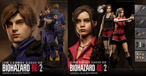 オリジナル版コスチュームを再現した「バイオハザード Re2」の16フィギュア「レオン・s・ケネディ」「クレア・レッドフィールド」受注開始