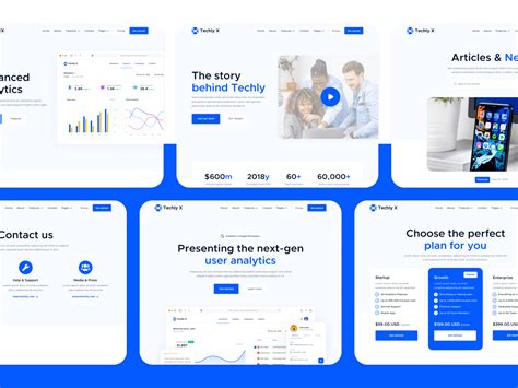 Techly X Tech Startup Webflow Template On Behance