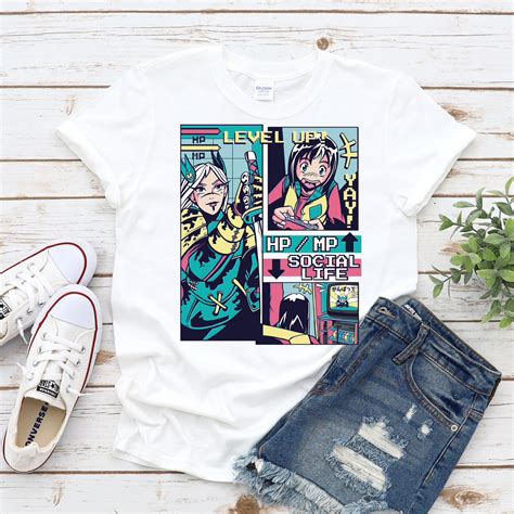 Vaporwave Anime Girl Waifu Japanese Aesthetic Otaku Gift T-shirt ...