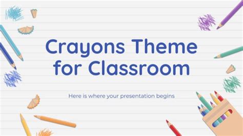 Crayons Theme for Classroom Presentation