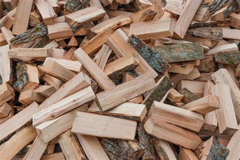 Chopped Oak Wood Firewood Stock Image Image Of Stump