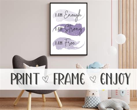 Printable Positive Affirmation Wall Art Encouragement Poster Etsy