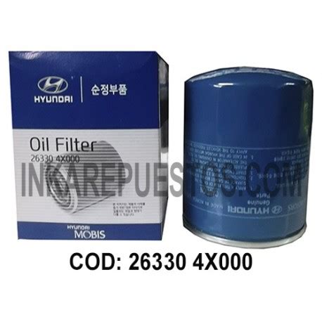 Filtro Aceite Hyundai H100 Porter Grace H1 Starex Kia Bongo Pregio