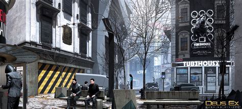 Artstation Deus Ex Mankind Divided Prague City Hub Modern District Maxime Chassé Deus Ex