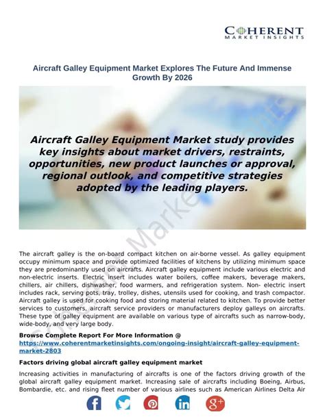 PPT Aircraft Galley Equipment Market PowerPoint Presentation Free