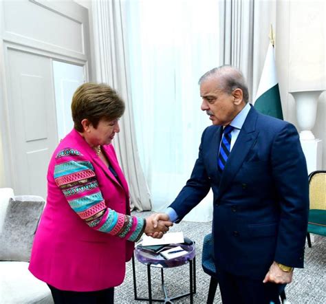 Prime Minister Muhammad Shehbaz Sharif Meets Imf Managing Director