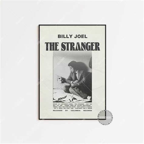 Billy Joel Posters / The Stranger Poster / Album Cover Poste - Inspire ...