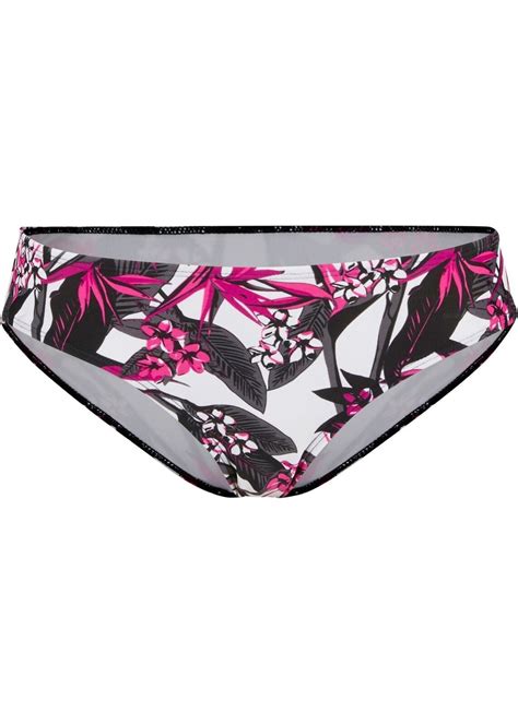 Bikinihose Gr 50 Schwarz Pink Damen Bikini Hose Unterteil Schwimm Bade