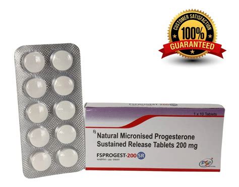 Progesterone Sustained Release Tablet 200mg Packaging Type Blister