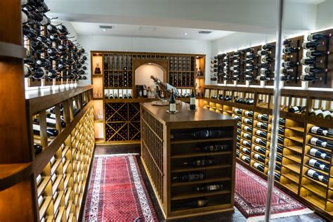 Luxury Wine Cellar Wooden And Metal Modern Wine Racking Modern Wine