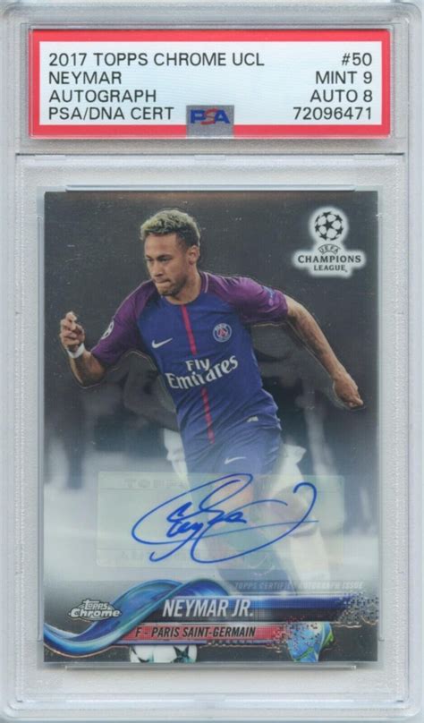 2017 18 Topps Chrome UCL Autographs 50 Neymar Jr AU For Sale