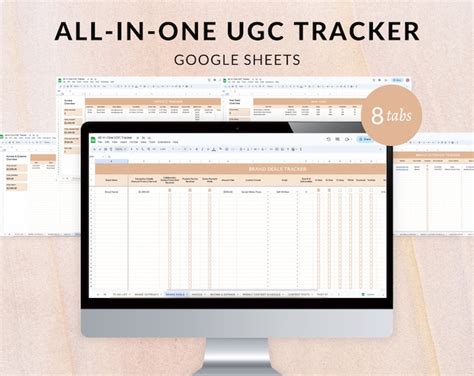 UGC Tracker UGC Spreadsheet UGC Checklist Ultimate Content Creator