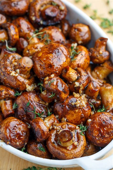 Balsamic Soy Roasted Garlic Mushrooms Recipe On Closet Cooking