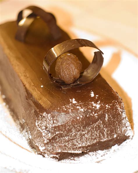 Bûche de Noël chocolat aux marrons sans cuisson Les recettes de Pierrette