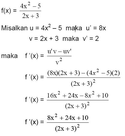 Pengembangan Rumus Turunan Fungsi Aljabar Materi Lengkap Matematika