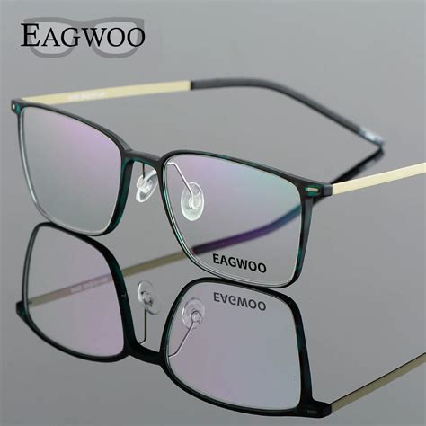 Eagwoo Ems Rubber Titanium Eyeglasses Girl Men Full Rim Optical Frame Prescription Spectacle